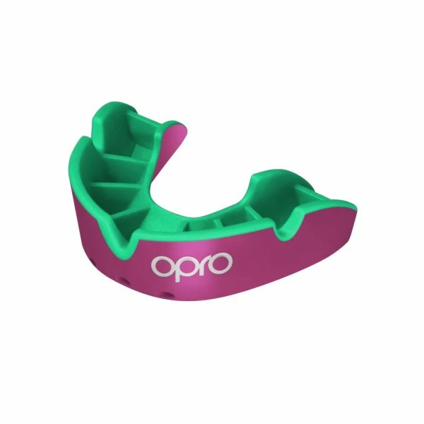 PROTECTION OPRO Mouth Guard Silver - Pink/Fl Green 3 PROTECTION OPRO Mouth Guard Silver - Pink/Fl Green