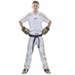 TopTen Top Ten White White Mesh Uniform 1605 Model - White/gold, 1605-10