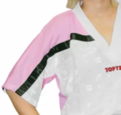 TopTen OFFERS Top Ten Mesh Uniform 1605 Model - White/pink/black, 1605-WH-P