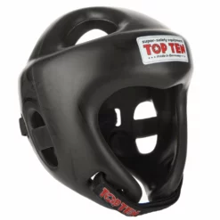 TopTen Top Ten Black Competition Fight Head Guard, 1061-BLK