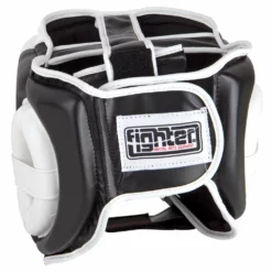 Fighter PU Black / White Sparring Headguard, JE-2796 PROTECTION 7 Fighter PU Black / White Sparring Headguard, JE-2796 PROTECTION
