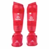 Hayashi WKF Foot And Shin Protection - Red, 343-4 1 Hayashi WKF Foot And Shin Protection - Red, 343-4