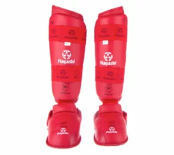 Hayashi WKF Foot And Shin Protection - Red, 343-4