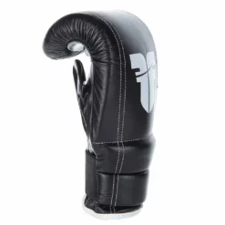 Fighter Black/White Leather Covered Thumb Bag Gloves, 1410