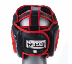 Fighter Black / Red Leather Sparring Headguard, NL2796R PROTECTION 8 Fighter Black / Red Leather Sparring Headguard, NL2796R PROTECTION