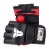 Fighter Black/Red Synthetic Leather MMA Gloves, FMG01