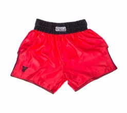 Fighter Thai Shorts Bangkok Plain - Red/black, FP02
