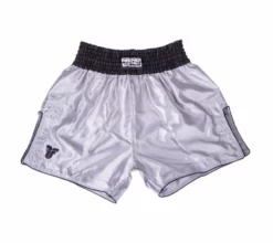 APPAREL Fighter Thai Shorts Bangkok Plain - Silver/black, FP09