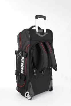 Hayashi - Trolley - Deluxe Wheeled Travel Black/Red Bag, 8007-94 TRAINING