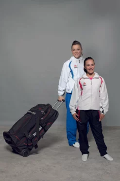 Hayashi - Trolley - Deluxe Wheeled Travel Black/Red Bag, 8007-94 TRAINING