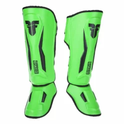 PROTECTION Fighter Shinguards Thai Ergo - Green/black, FSG-004GNB