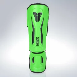 PROTECTION Fighter Shinguards Thai Ergo - Green/black, FSG-004GNB