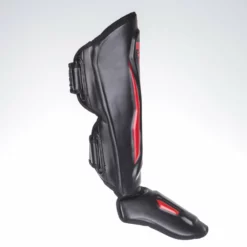 Fighter Shinguards Thai Ergo - Black/red, FSG-004BR