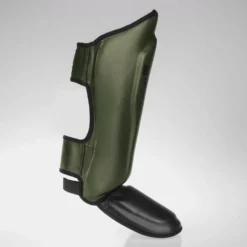 PROTECTION Fighter Thai Classic Shinguards - Khaki/black, JE1573GNB