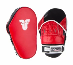 TRAINING Fighter Focus Mitts - Leather Long - Red/white/black, JE-540