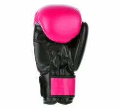 Fighter Synthetic Leather PU Basic Neon Pink/Black 6-12oz Boxing Gloves, 1376APUFP