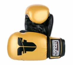 PU Basic Fighter Gloves - Gold/black, 1376APUGL