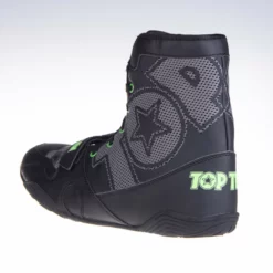 TopTen Boxing Shoes - Black/Grey Mid-Top With Lockdown Strap, 1172-1 OFFERS