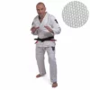 Fighter BJJ Gi Pearl Weave Uniform - White, BJJBW-08 UNIFORMS