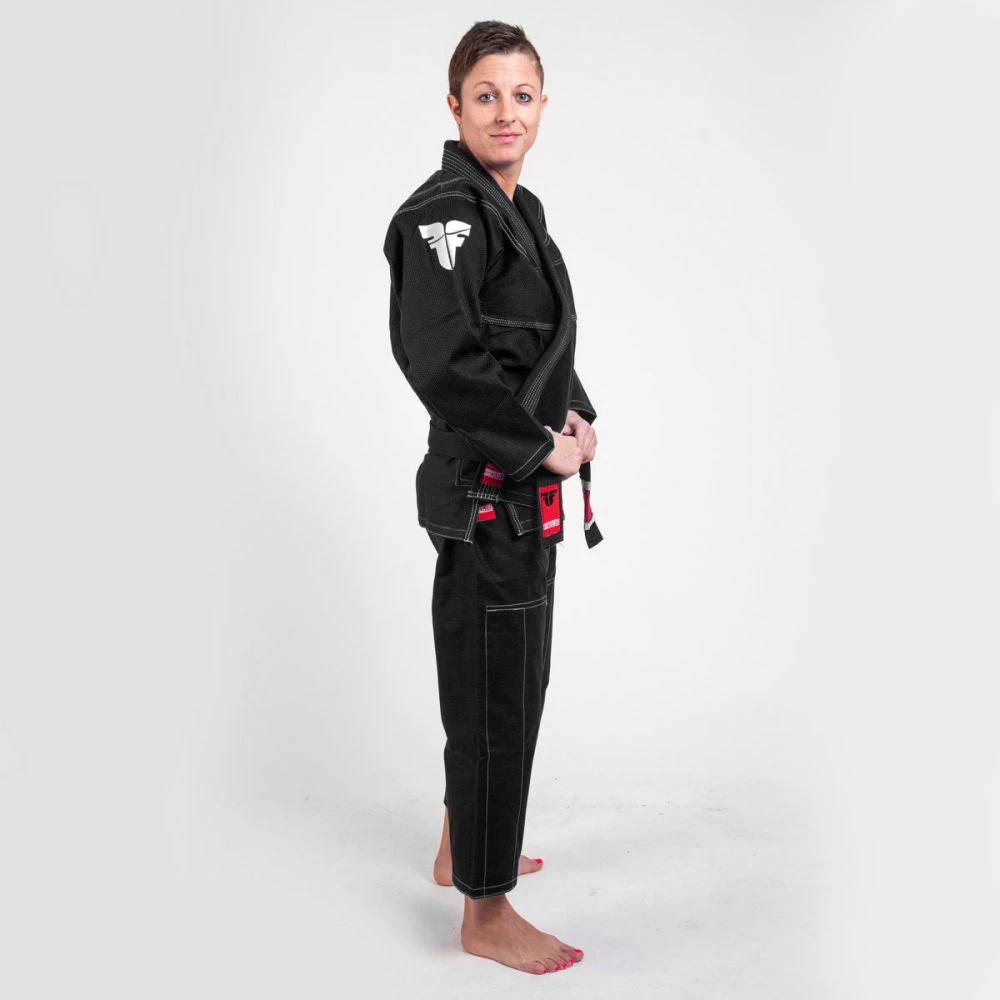Fighter BJJ Gi Pearl Weave Uniform - Black, BJJBL-09 UNIFORMS 10 Fighter BJJ Gi Pearl Weave Uniform - Black, BJJBL-09 UNIFORMS