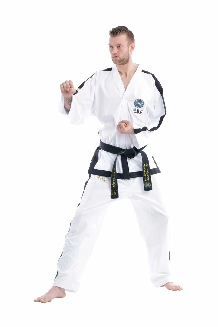 TopTen UNIFORMS TOP TEN ITF Taekwon-do Instructor Uniform - Premium Gold Dobok - White/Black, 16782-1 3 TopTen UNIFORMS TOP TEN ITF Taekwon-do Instructor Uniform - Premium Gold Dobok - White/Black, 16782-1