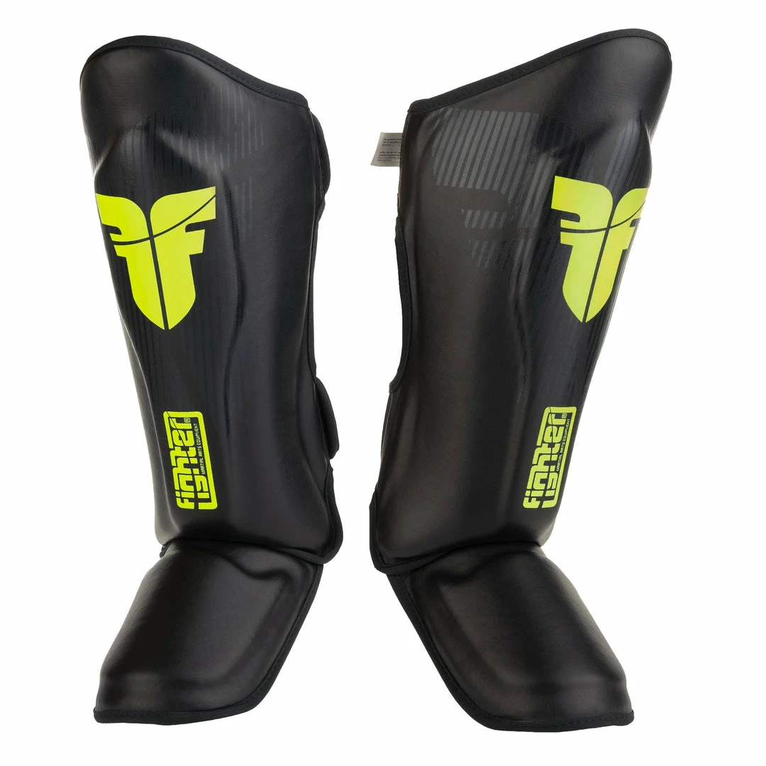 PROTECTION Fighter Shinguards Thai Classic - Black/neon Yellow, JE1573BNY 3 PROTECTION Fighter Shinguards Thai Classic - Black/neon Yellow, JE1573BNY