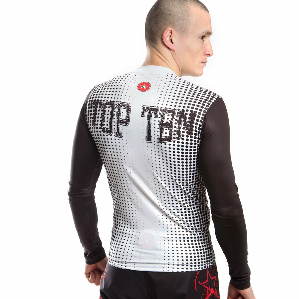 TopTen MMA OFFERS TOP TEN Rashguard Gradient - Black/white, 1417-9 4 TopTen MMA OFFERS TOP TEN Rashguard Gradient - Black/white, 1417-9