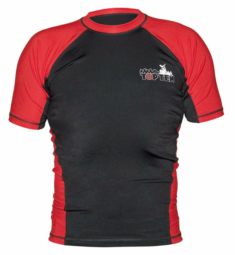 TopTen MMA OFFERS TOP TEN Rash Guard Short Sleeve - Black/red, 1415-9 3 TopTen MMA OFFERS TOP TEN Rash Guard Short Sleeve - Black/red, 1415-9