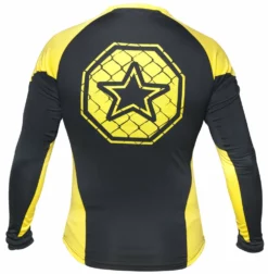 TopTen MMA OFFERS TOP TEN Rash Guard Long Sleeve - Black/yellow, 1412-9