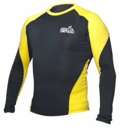 TopTen MMA OFFERS TOP TEN Rash Guard Long Sleeve - Black/yellow, 1412-9