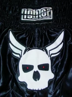 Fighter Thai Trunks Skull - Black/white, F003 OFFERS