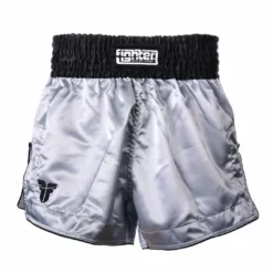 APPAREL Fighter Thai Shorts Bangkok Plain - Silver/black, FP09