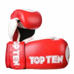 TopTen TOP TEN STAR Red/White XLP WAKO Kickboxing Gloves, 2068-4