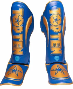 TopTen TOP TEN Shin And Instep Guard “Lowkick” WAKO - Blue, 32194-6 PROTECTION
