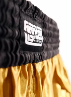 Fighter Thai Shorts Bangkok Plain - Gold/black, FP05