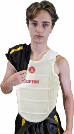TopTen TOP TEN Super Light Chest Guard - White, 3329-1