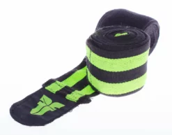 Fighter Black/Green Striped Polycotton Handwraps, BAND F GREEN